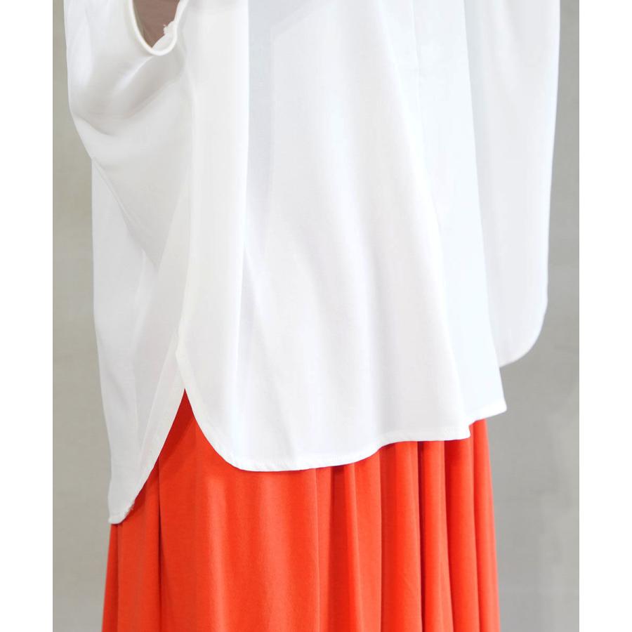 ストックアンドインテリジェンス ライトジョーゼットラウンドドルマンプルオーバー STOCK&INTELLIGENCE SAI45-0643 国内正規品 2025春夏新作 ストックアンドインテリジェンス ライトジョーゼットラウンドドルマン