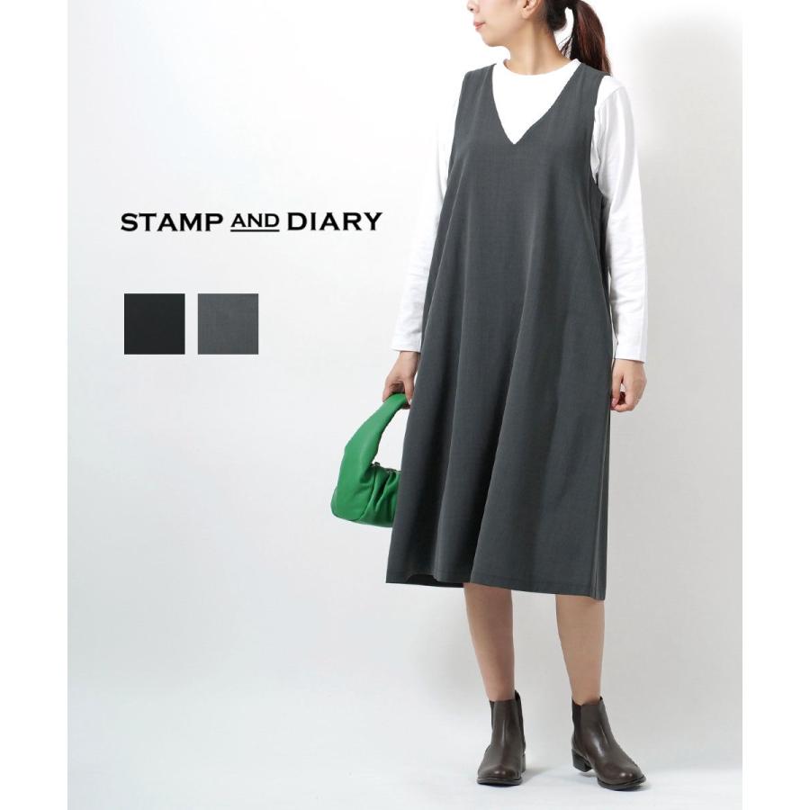 STAMP AND DIARY（スタンプアンドダイアリー） Vネック ノースリーブ