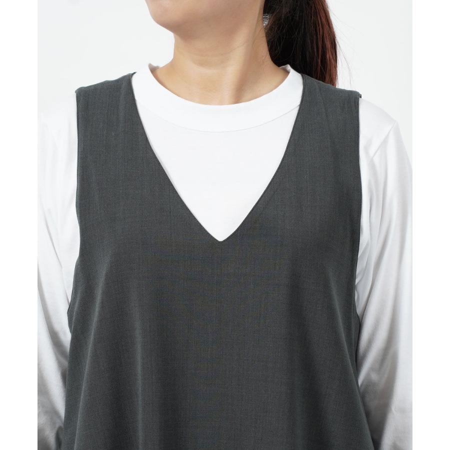 STAMP AND DIARY（スタンプアンドダイアリー） Vネック ノースリーブ