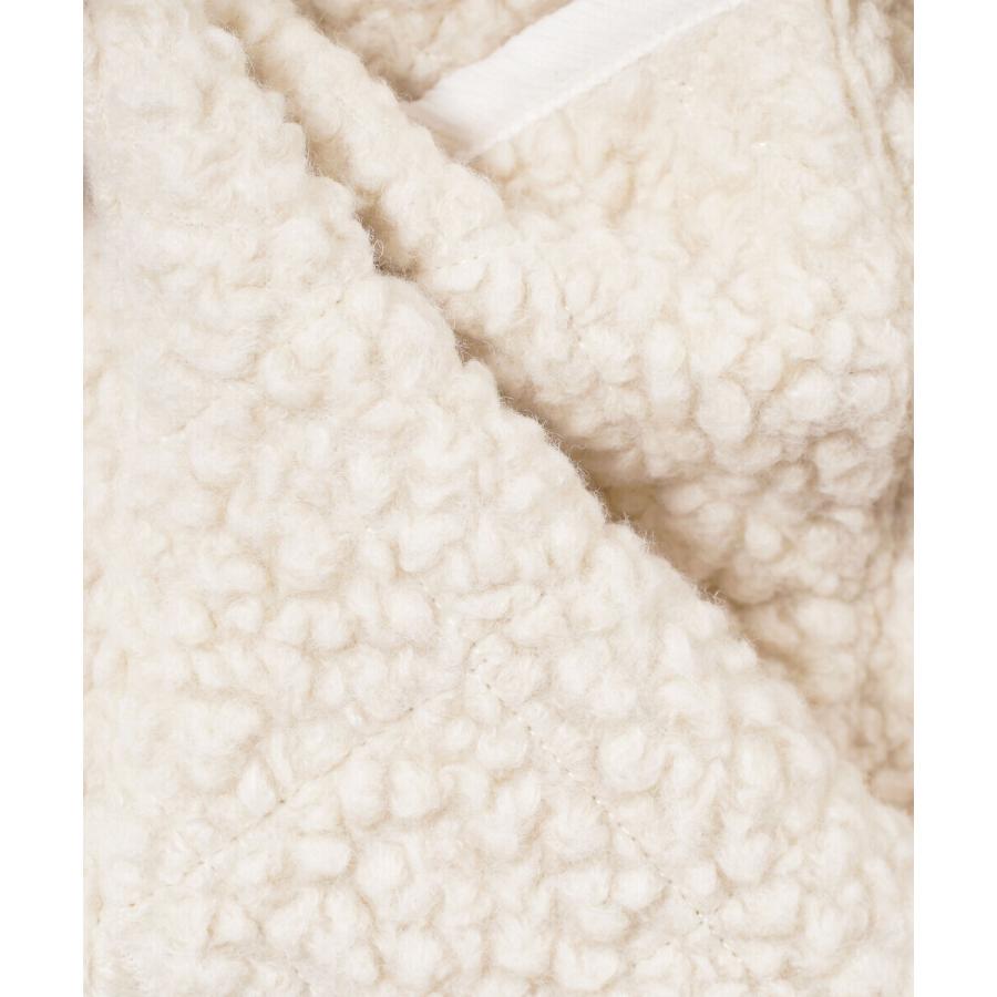 LAVENHAM（ラベンハム） ノーカラー ロングジャケット ボアジャケット