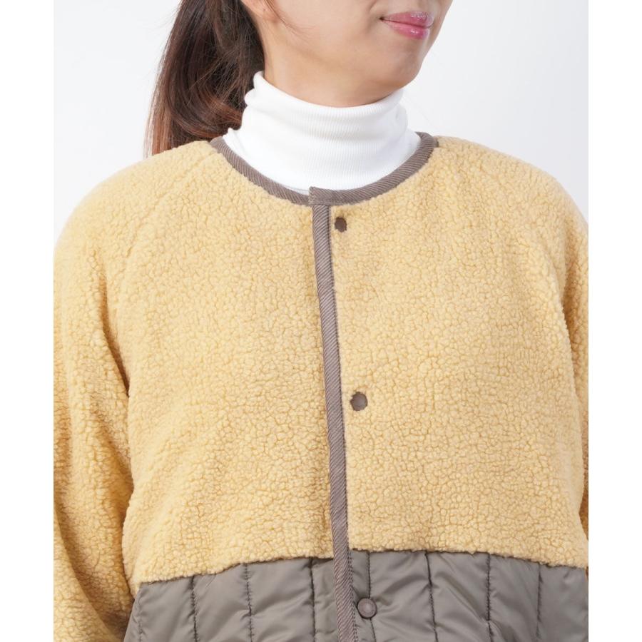 LAVENHAM ラベンハム ノーカラー ロングコート SHERPA PALGRAVE 