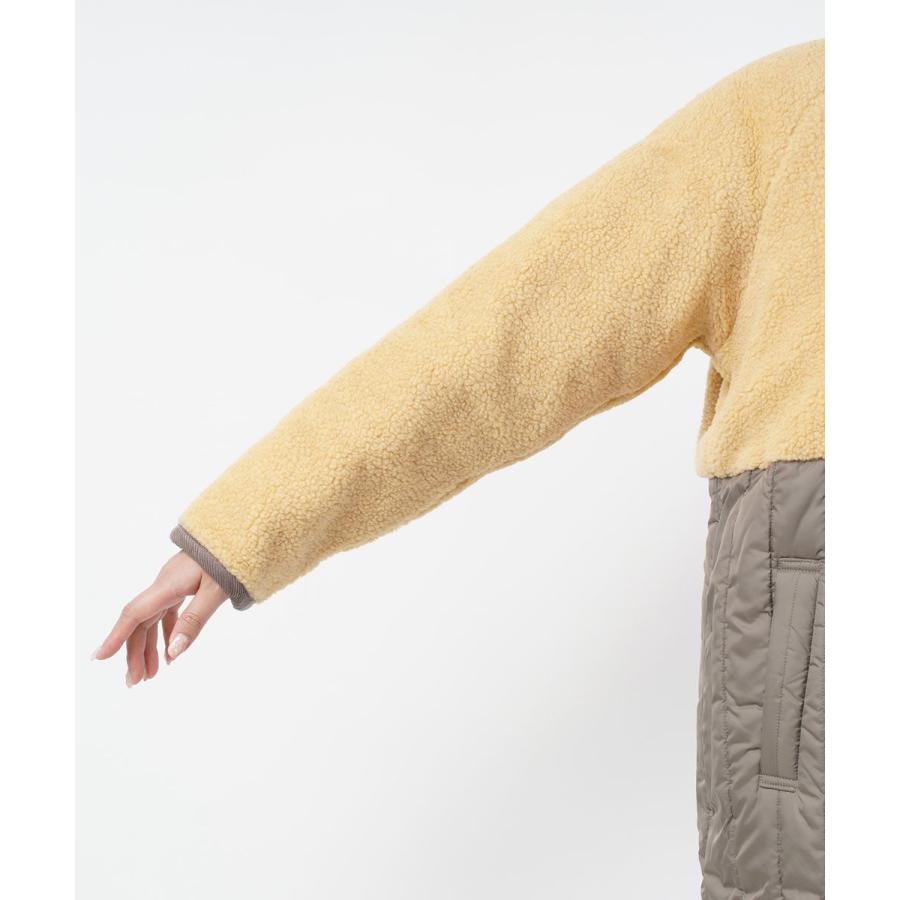 LAVENHAM（ラベンハム） ノーカラー ロングコート SHERPA PALGRAVE