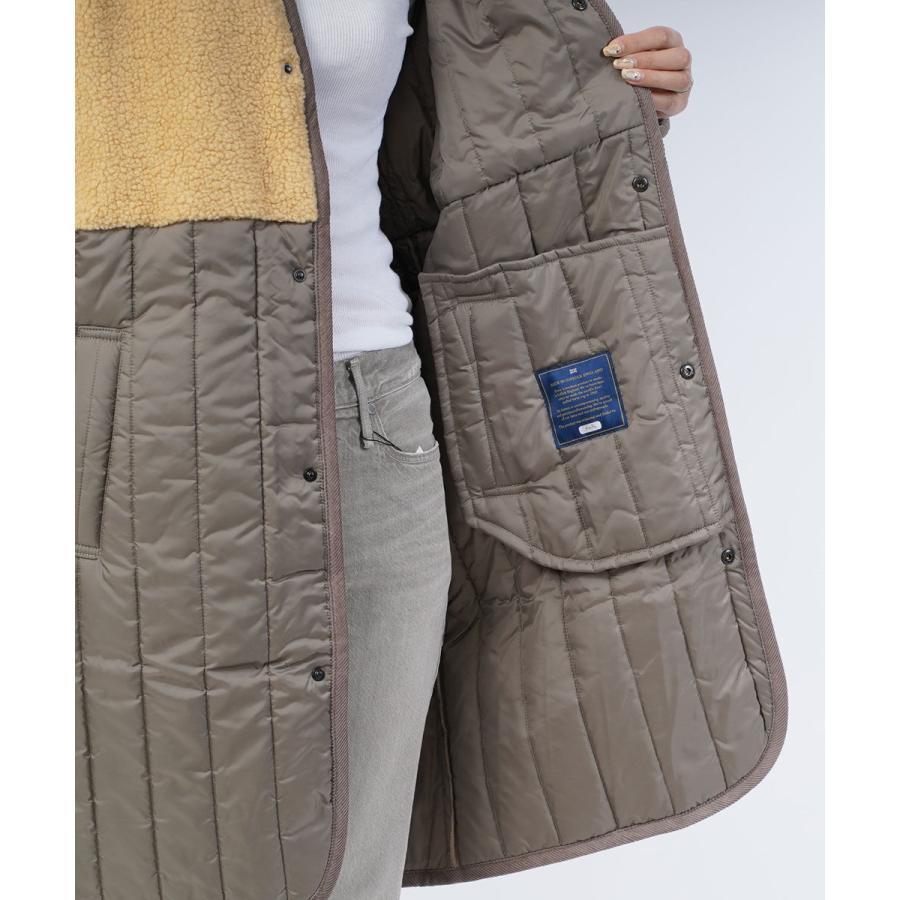 LAVENHAM（ラベンハム） ノーカラー ロングコート SHERPA PALGRAVE