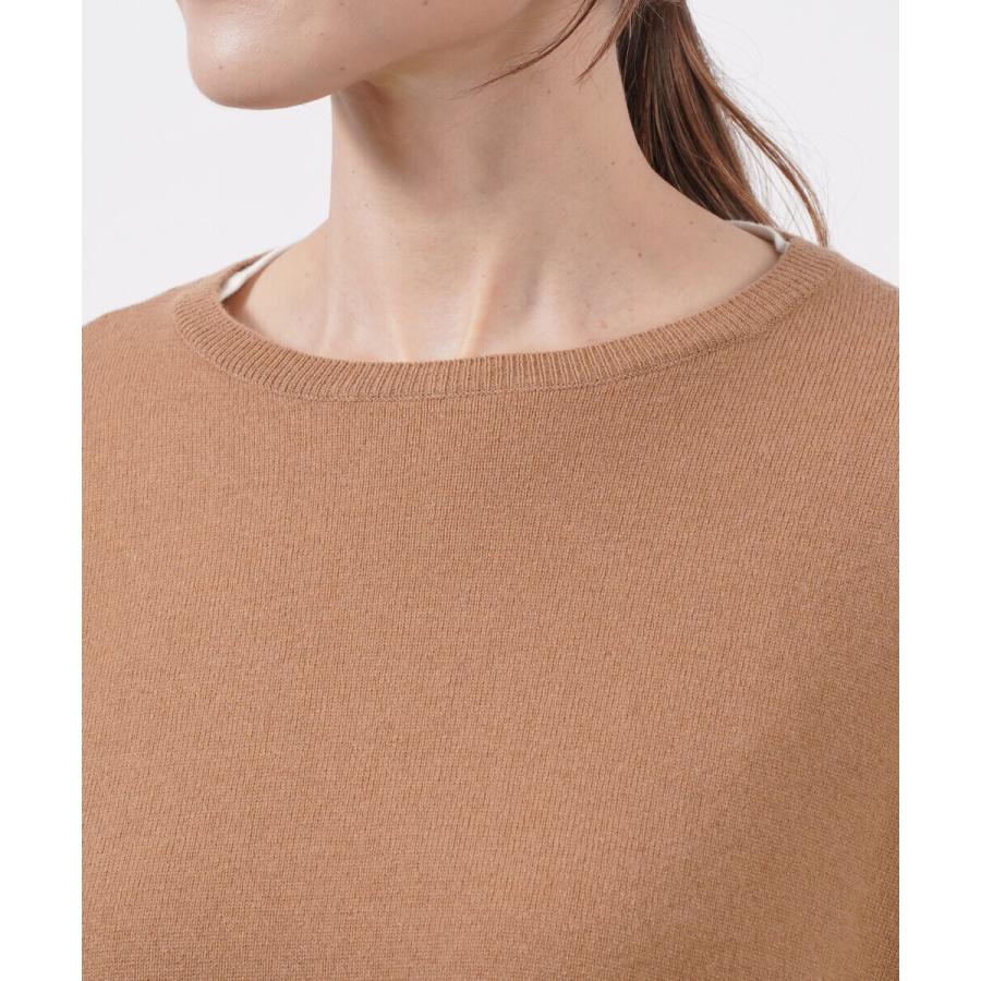 ヴェリテクール　クルーネックニット プルオーバー　コットン　カシミヤ　ゆったり Veritecoeur（ヴェリテクール） クルーネックニット プルオーバー