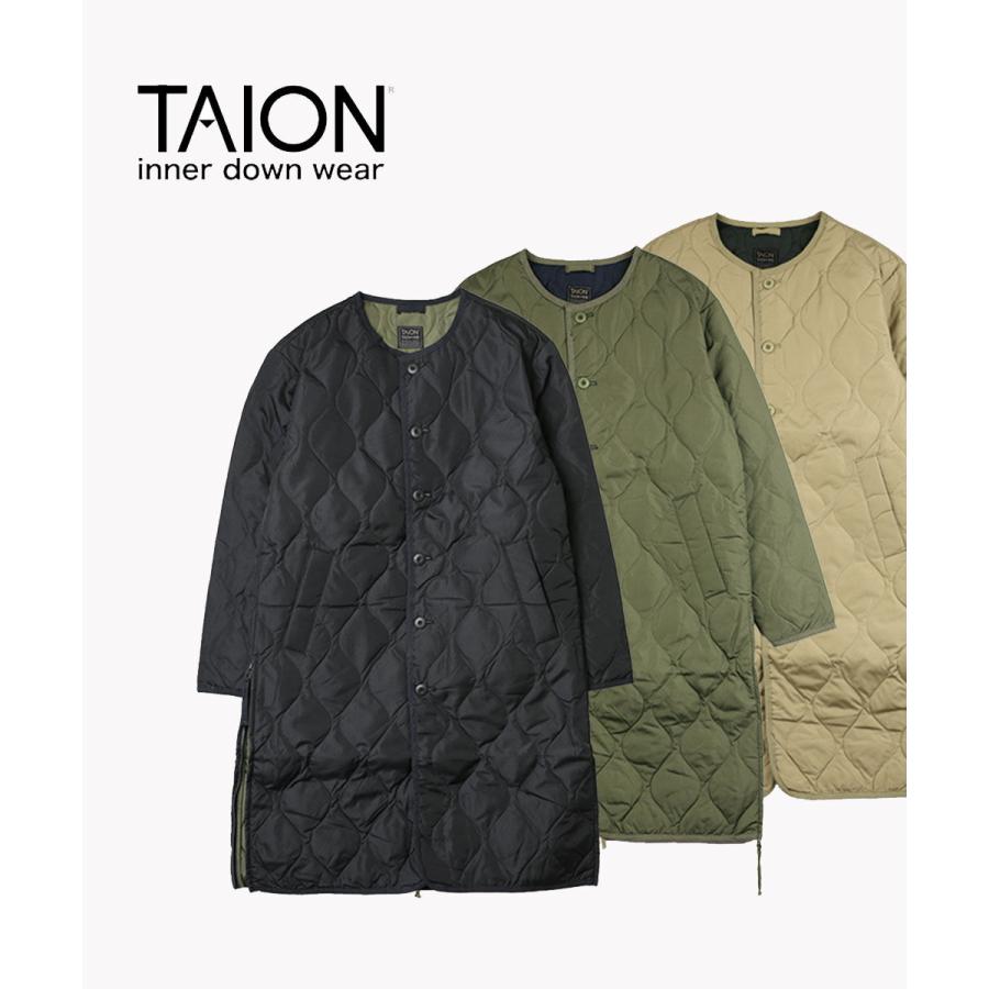 美品　TAION ミリタリー　クルーネック　ダウンコート TAION タイオン ミリタリー ダウンコート クルーネック スナップ