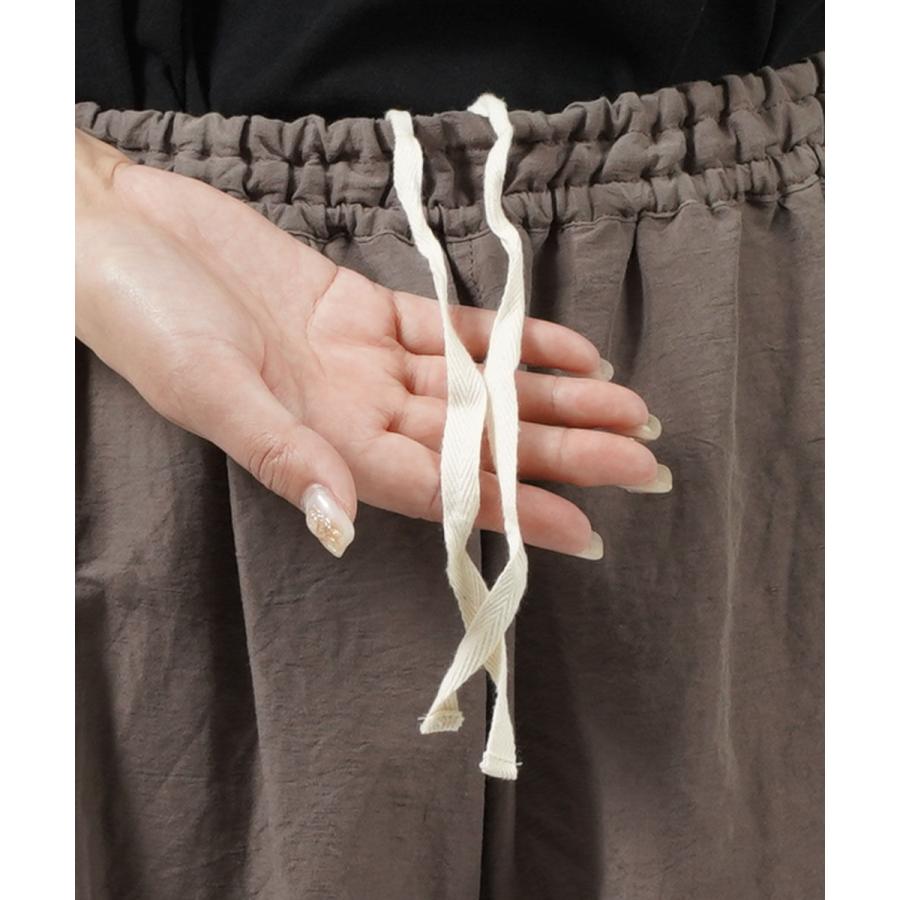 tumugu（ツムグ） とろーりコットンリネン バルーンパンツ レディース