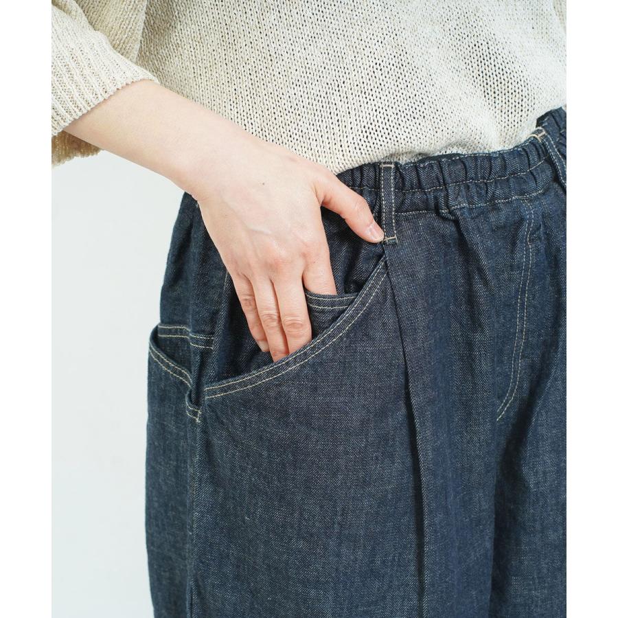 ツムグ コットンリネンデニムパンツ tumugu レディース 国内正規品