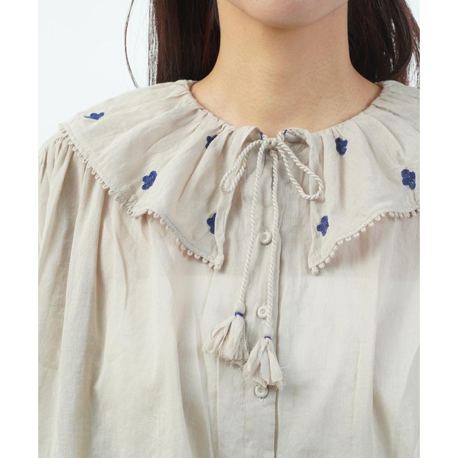 ツムグ カディコットン刺繍ブラウス tumugu 2026春夏新作 レディース