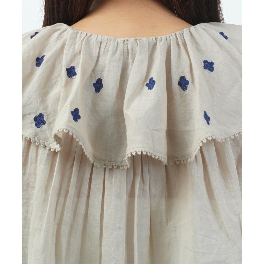 ツムグ カディコットン刺繍ブラウス tumugu 2026春夏新作 レディース