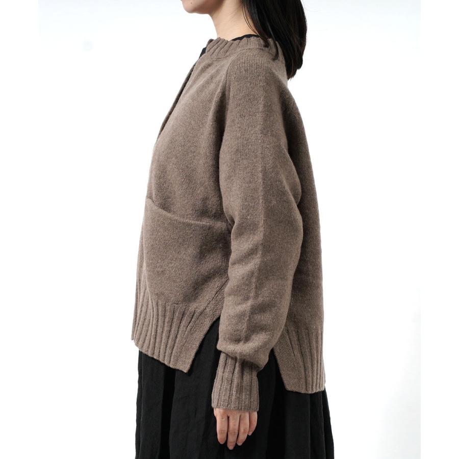 極美品✨ 2万 tumugu: ラムウールラグランニットカーディガン スリット tumugu（ツムグ） ラムウールカーディガン レディース 国内正規品