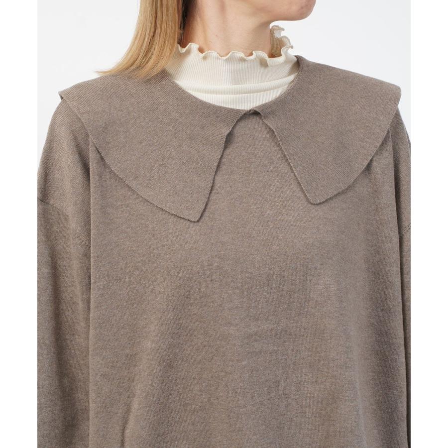 ツムグ ランダムリブニット衿付きプルオーバー tumugu レディース 国内