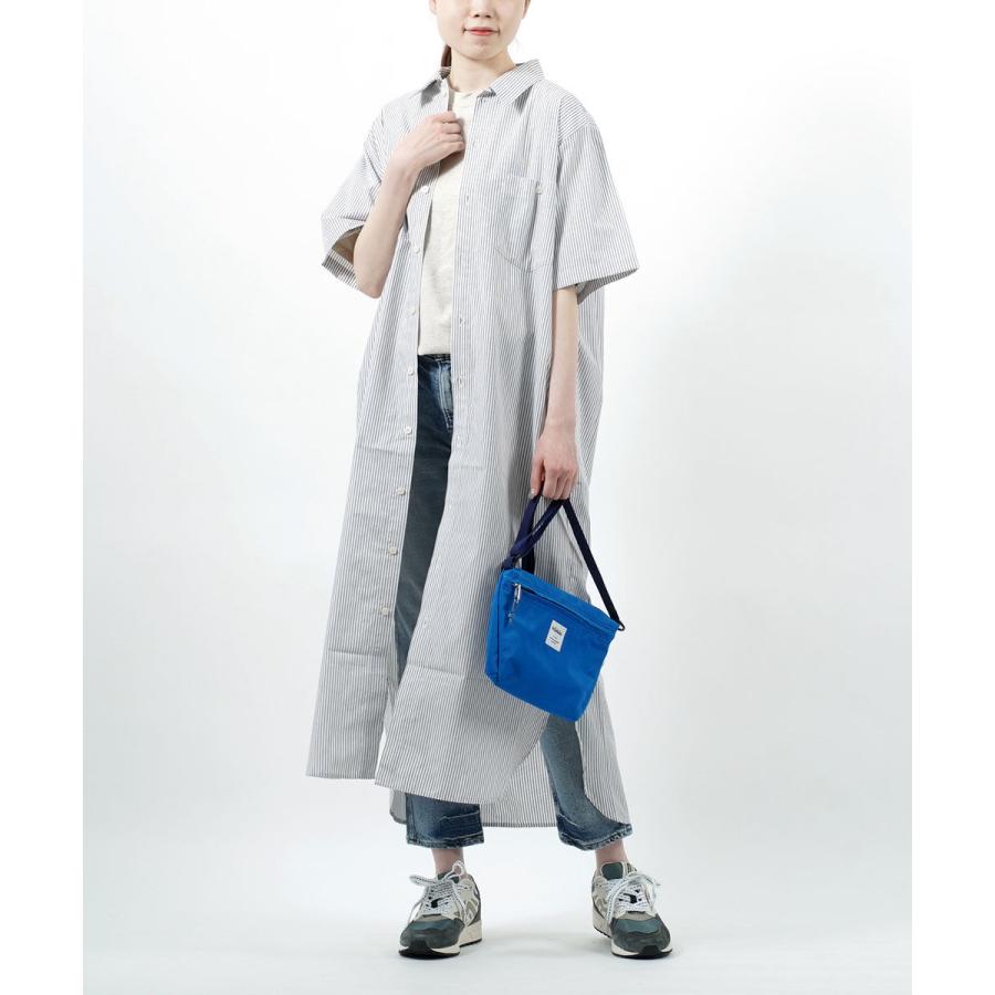 universal utility UK製リネン100% シャツワンピース M 色褪せないデニムシャツ／長袖／ワイドカラー／無地／BASIC