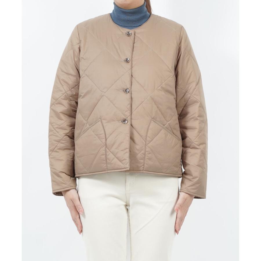 ユティリテ ノーカラージャケット キルティングジャケット utilite