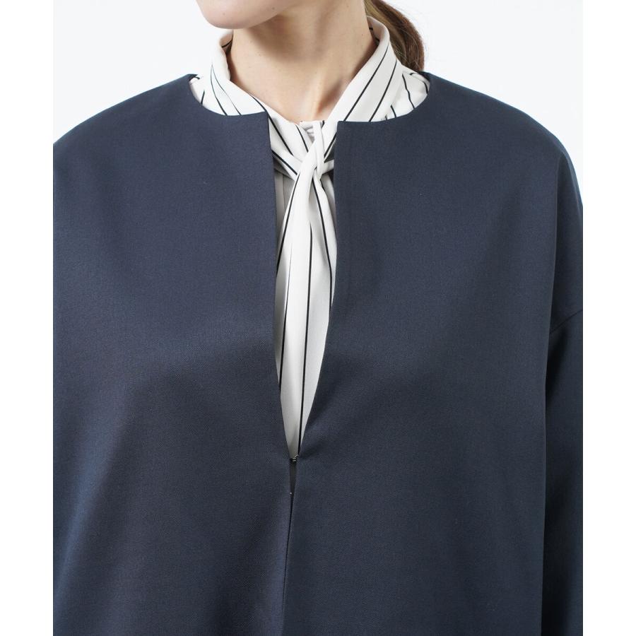 ユティリテ クルーネックジャケット ノーカラージャケット utilite