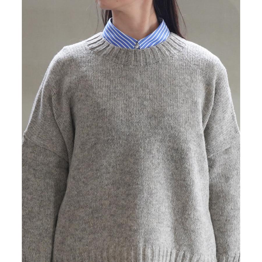 美品utilite　ペルーハイランドウール　クルーネックプルオーバー ユティリテ ペルーハイランドウール クルーネックプルオーバー