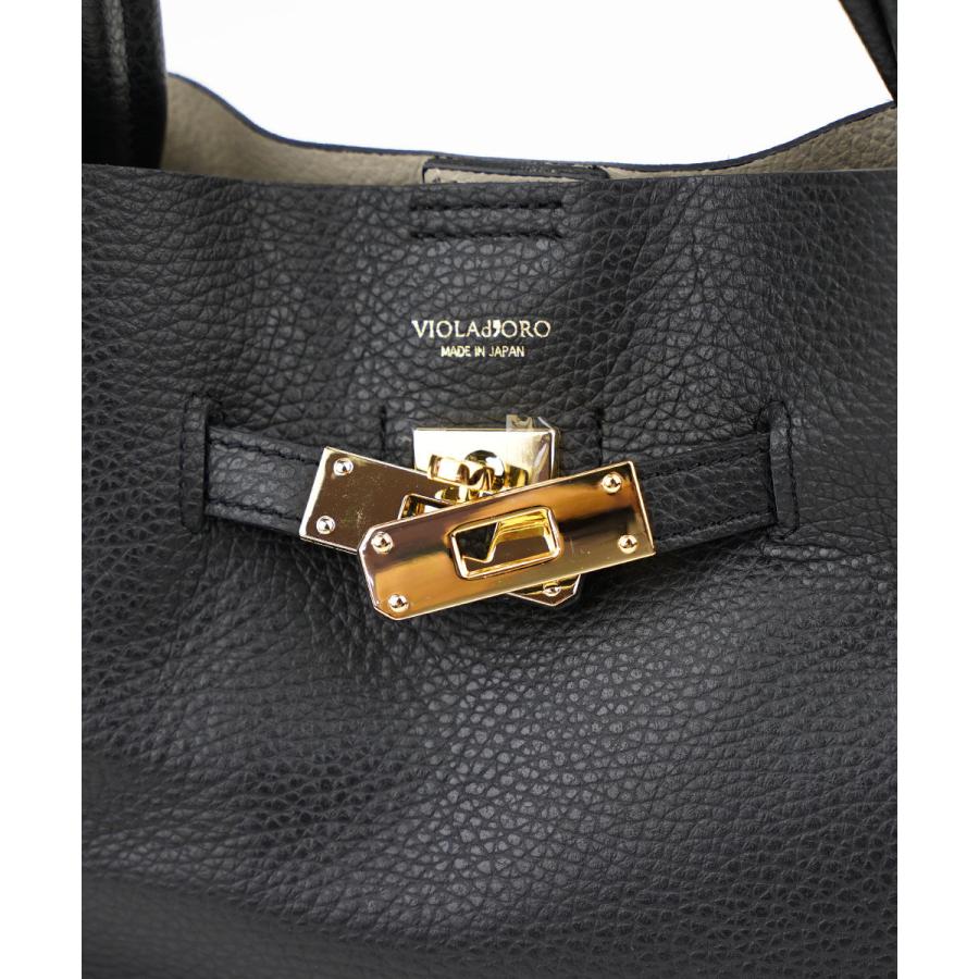 VIOLAd'ORO（ヴィオラドーロ） TRERO イタリアンWフェイスレザートート