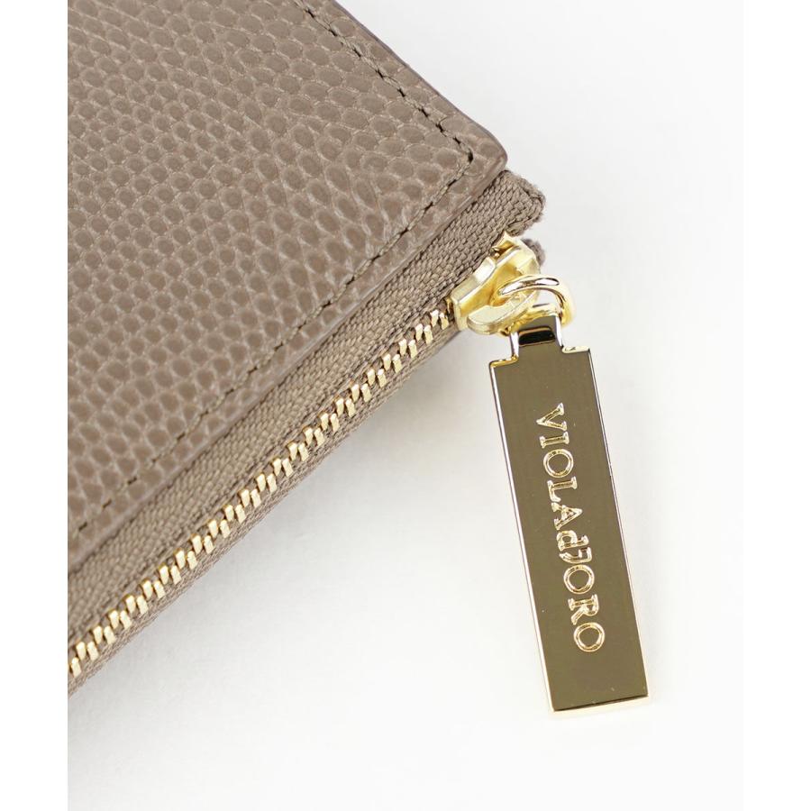 VIOLAd'ORO（ヴィオラドーロ） リザード型押しレザー L字型財布 PORTA