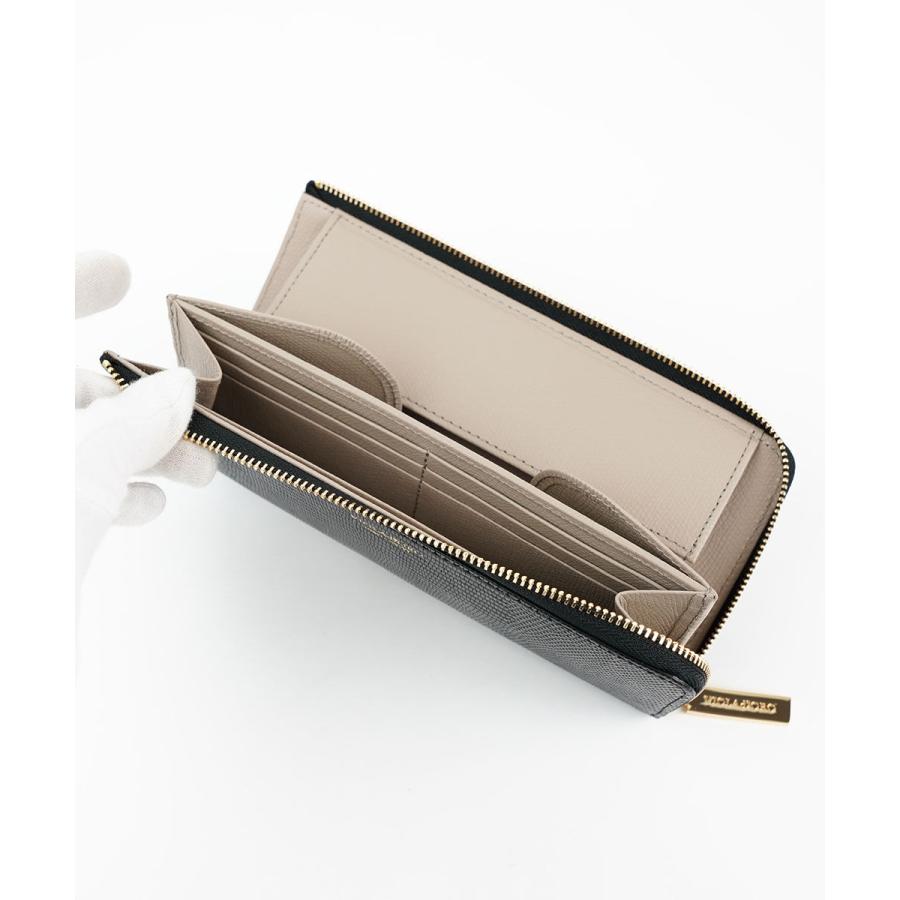 VIOLAd'ORO（ヴィオラドーロ） リザード型押しレザーL字型財布 PORTA