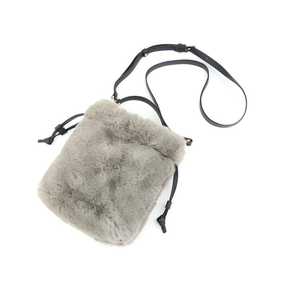 VIOLAd'ORO（ヴィオラドーロ） ファーバッグ 巾着バッグ ショルダー