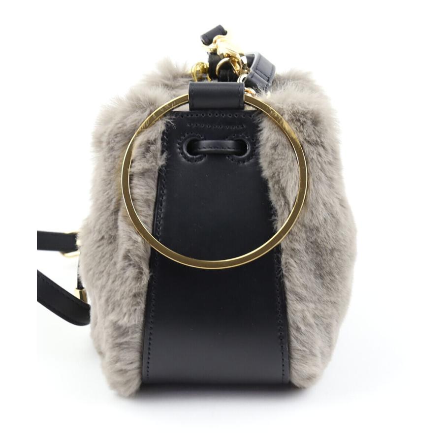 VIOLAd'ORO ヴィオラドーロ ミニ巾着バッグ ファーバッグ レディース