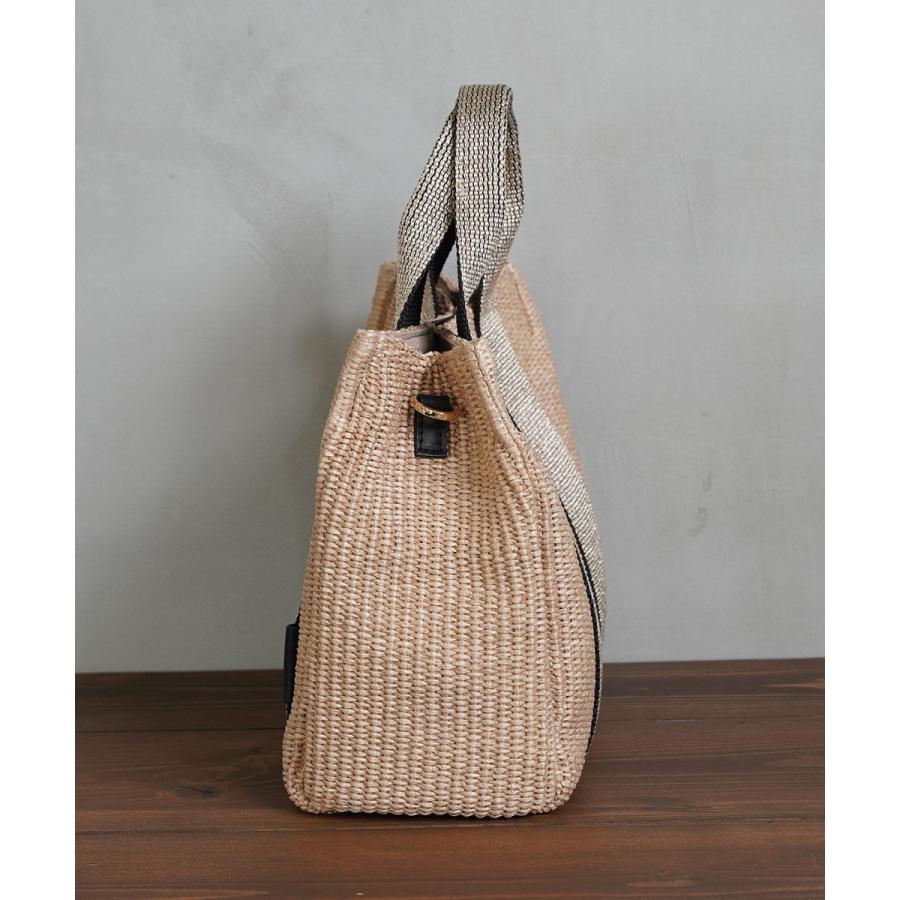 VIOLAd'ORO（ヴィオラドーロ） イタリアンラフィアシート 2WAY トート