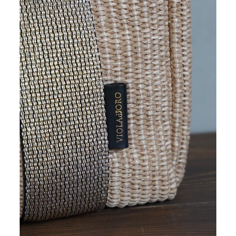 VIOLAd'ORO（ヴィオラドーロ） イタリアンラフィアシート 2WAY トート