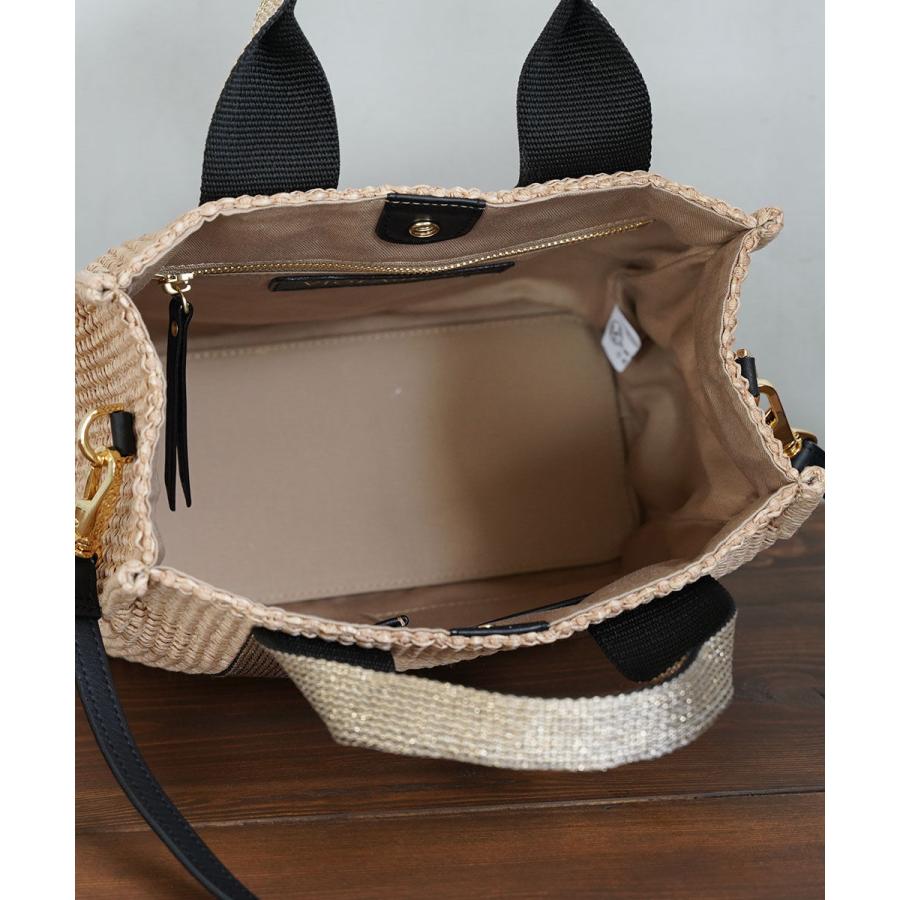 VIOLAd'ORO（ヴィオラドーロ） イタリアンラフィアシート 2WAY トート