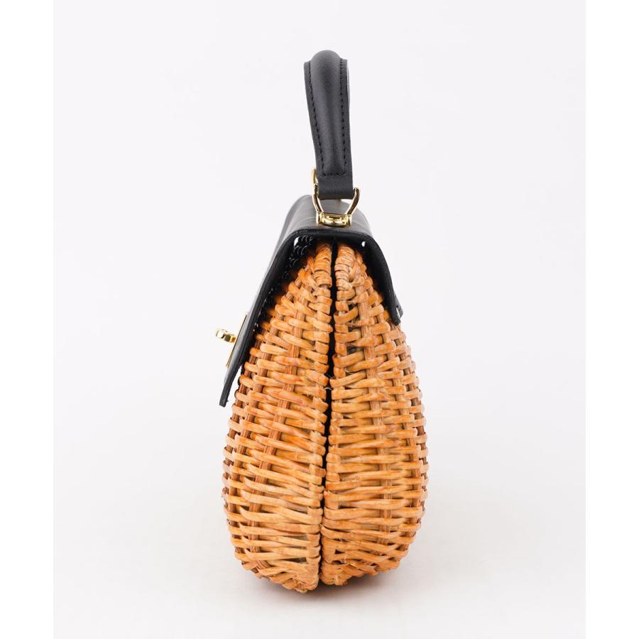 ヴィオラドーロ　スプリットラタン　ターンロック　2WAY トップハンドルバッグ VIOLAd'ORO ヴィオラドーロ MIRO スプリットラタン 2WAYトップ