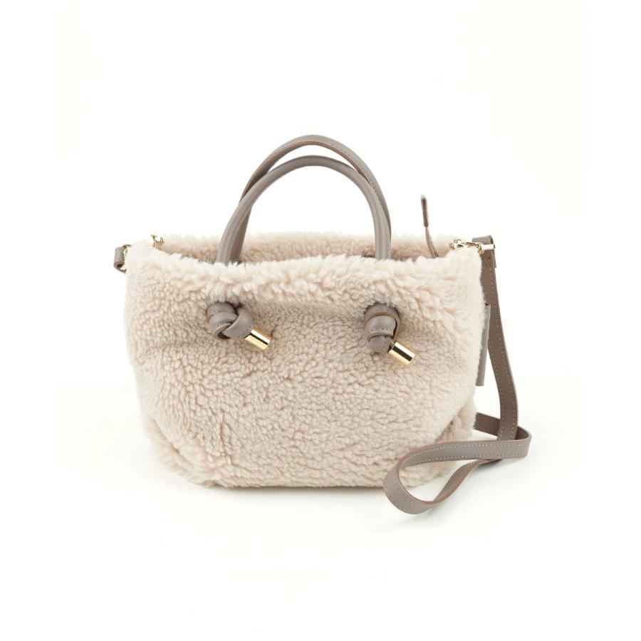 ヴィオラドーロ ELMO エコムートン　ワンショルダーバッグ ヴィオラドーロのエコムートンファーバッグ | 送料無料|ブラウン