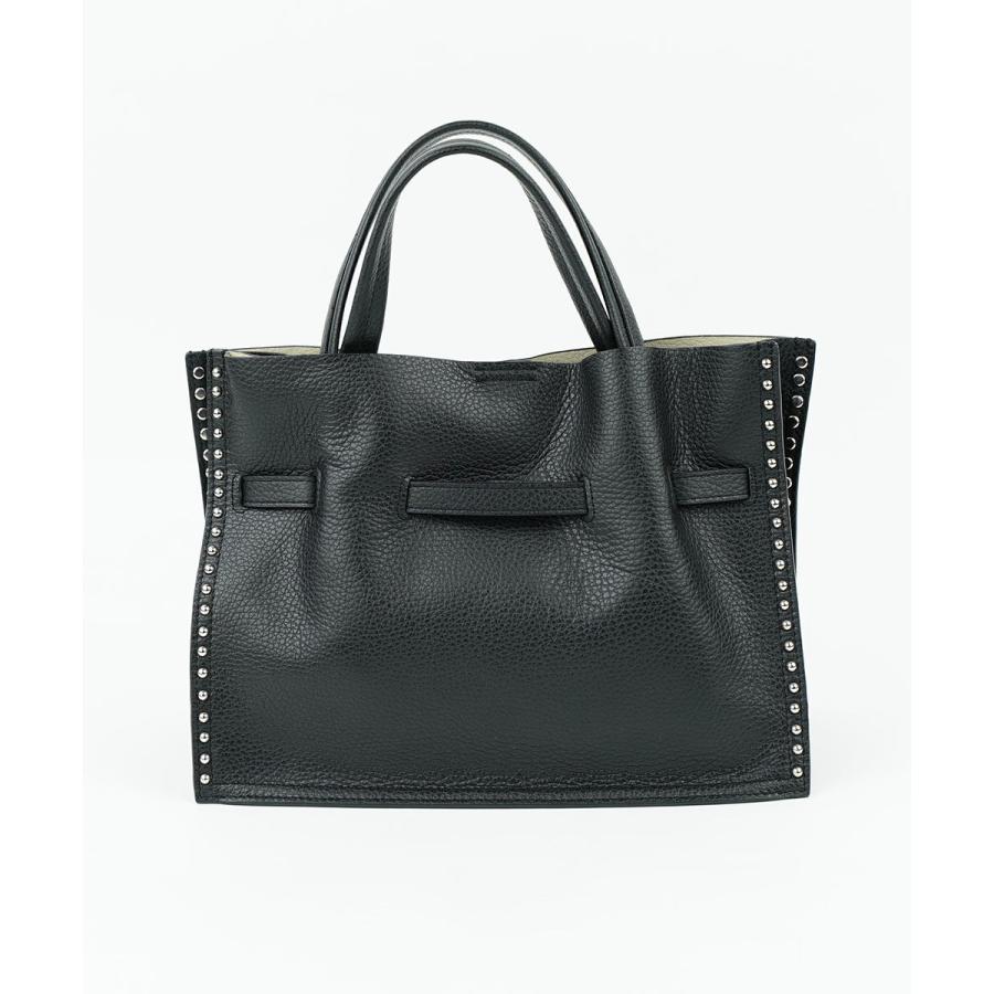 VIOLAd'ORO（ヴィオラドーロ） スタッズ付きWフェイスレザートート