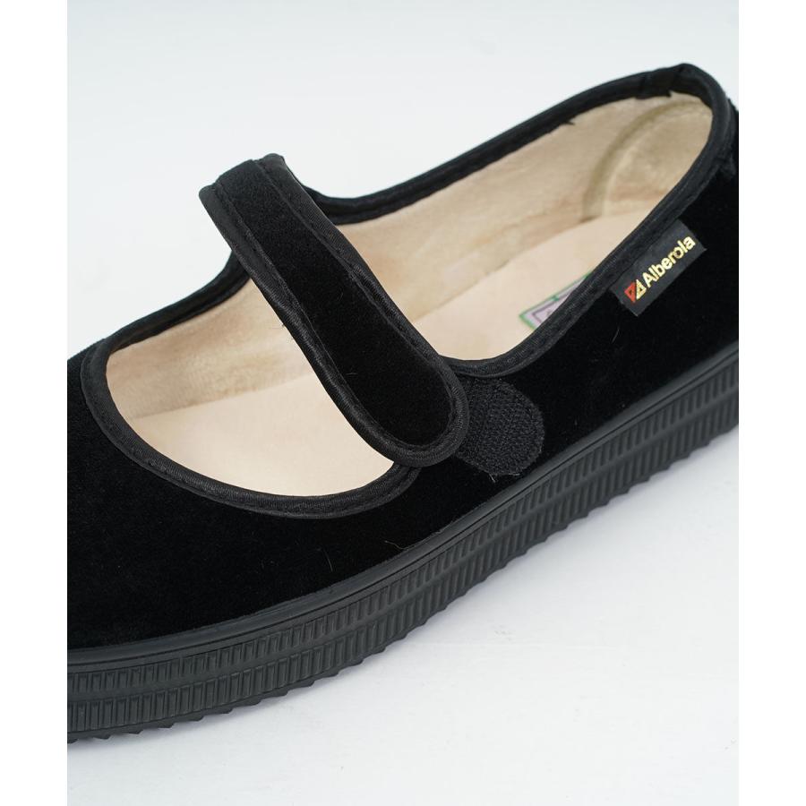アルベローラ ベロア メリージェーン フラットシューズ Alberola 2025