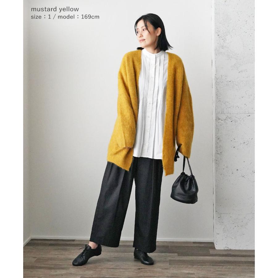 UNFIL（アンフィル） モヘアカーディガン stretch superkid mohair
