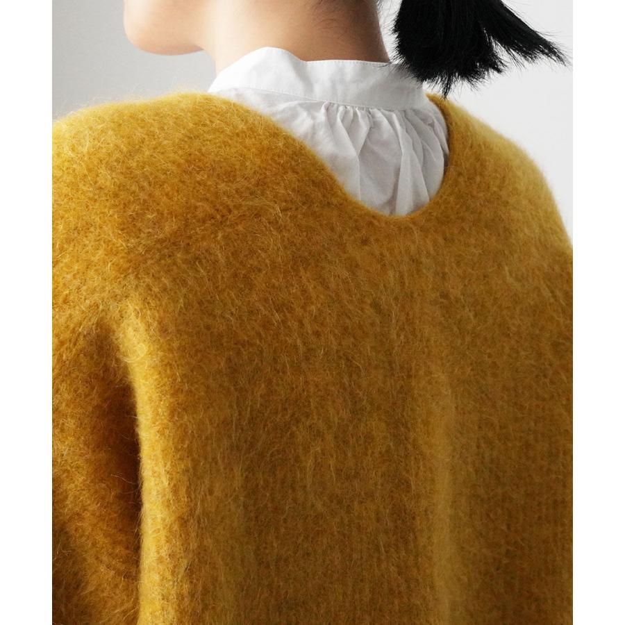 UNFIL（アンフィル） モヘアカーディガン stretch superkid mohair