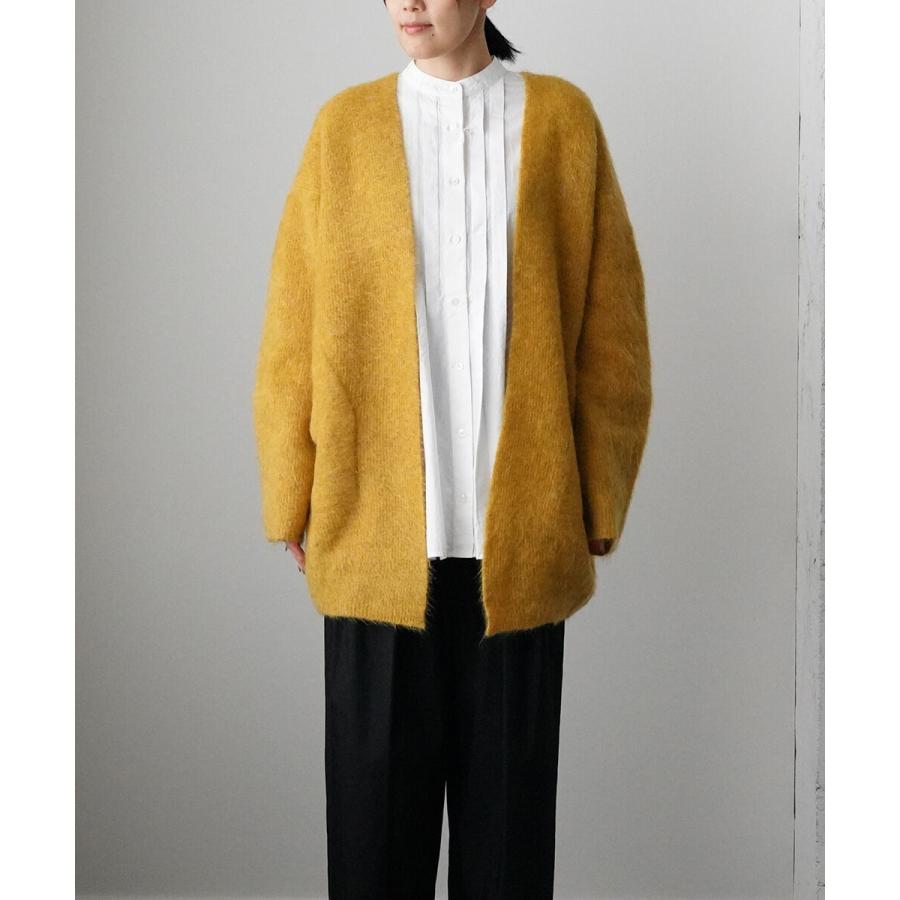 UNFIL（アンフィル） モヘアカーディガン stretch superkid mohair