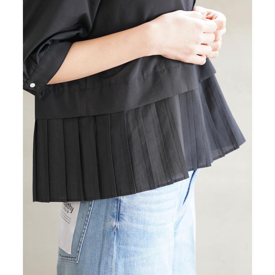 ホワイト HEM PLEATS BLOUSR WHYTO. レディース 国内正規品 爆買 |  | 07
