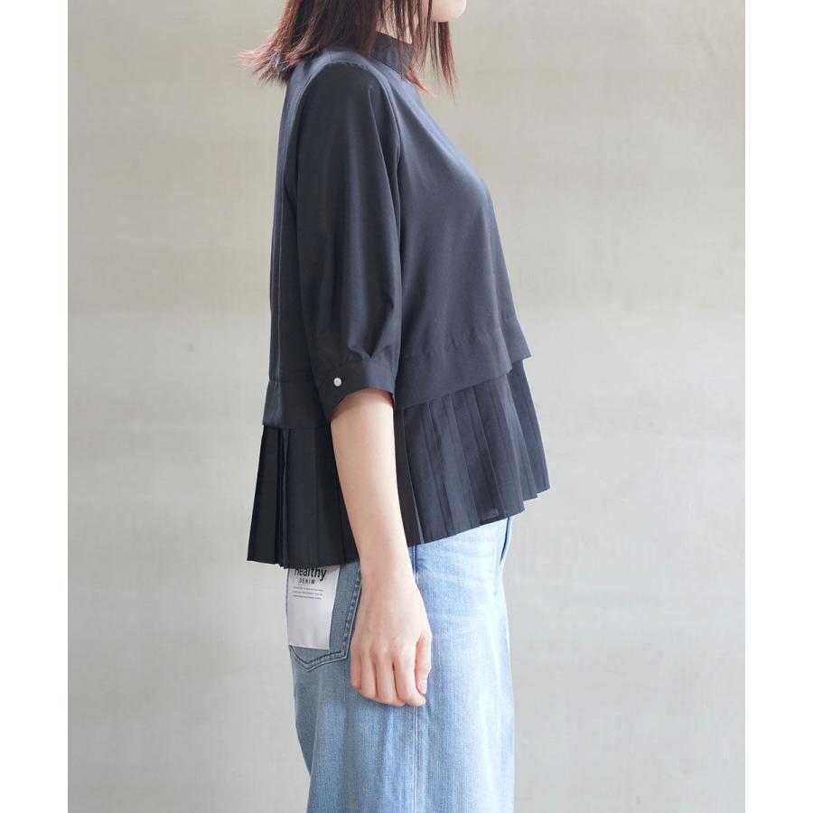 ホワイト HEM PLEATS BLOUSR WHYTO. レディース 国内正規品 爆買 |  | 10