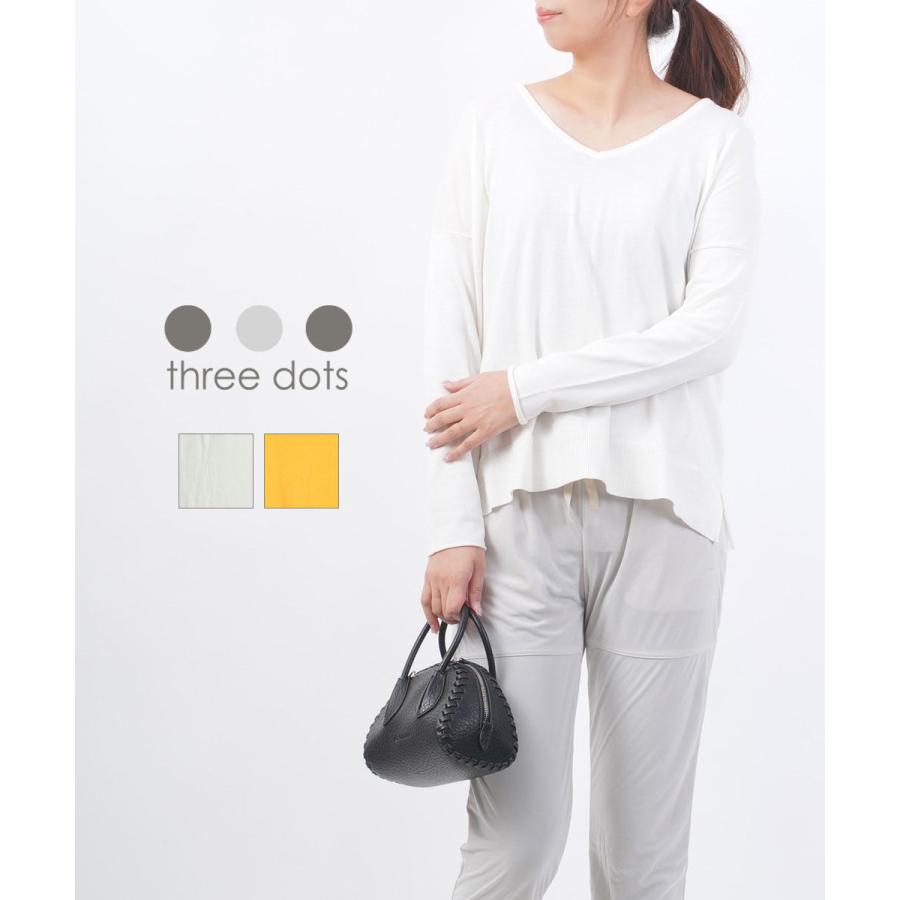 スリードッツ THREE DOTS ニット Lurex sweater loose pullover （ニット・セーター）｜three dots