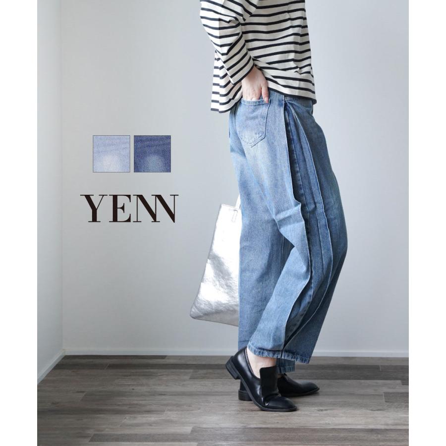 イェン SIDE PLEATED DENIM PANTS YENN Y242-31045-2 国内正規品 220409 送料無料 イェン SIDE PLEATED DENIM PANTS YENN レディース 国内正規品 : etre