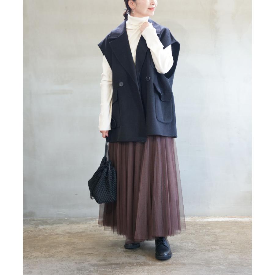 YENN イエン　ダブルフェイスベストジャケット　新品　ブラック イェン ダブルフェイスベストジャケット YENN レディース 国内正規品