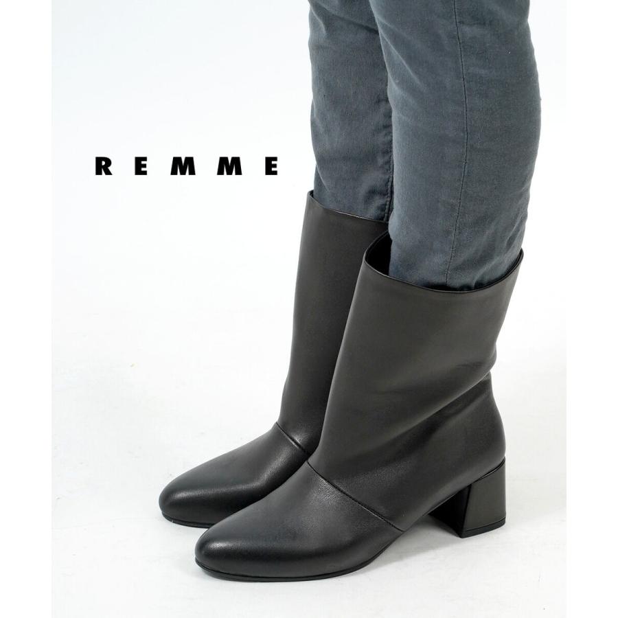 REMME レメ チャンキーヒール ショートブーツ レディース 国内 REMME レメ チャンキーヒール ショートブーツ レディース 国内
