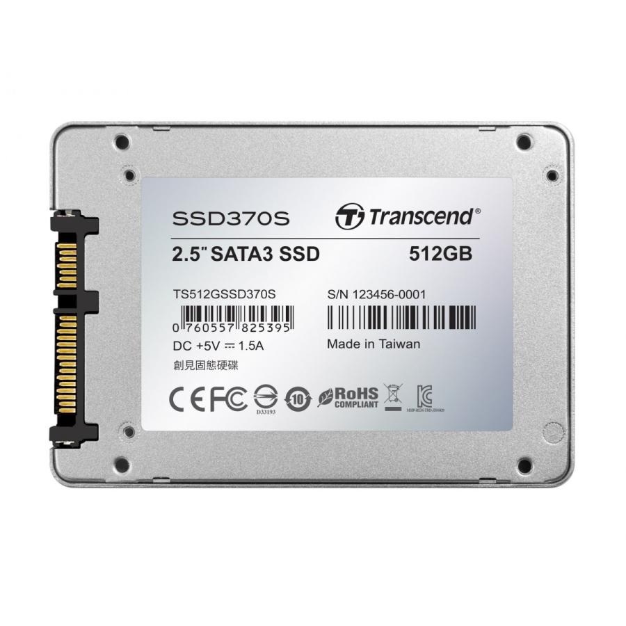 SSD トランセンド TS512GSSD370S [512GB SSD370Sシリーズ 2.5インチ SATA3 MLC搭載 アルミ筐体]｜etrend-y