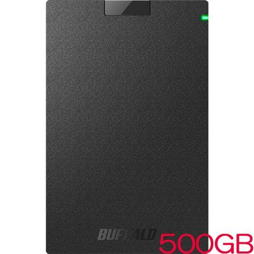 ポータブルHDD バッファロー MiniStation HD-PCG500U3-BA [USB3.1(Gen.1)対応 ポータブルHDD ブラック 500GB]｜etrend-y