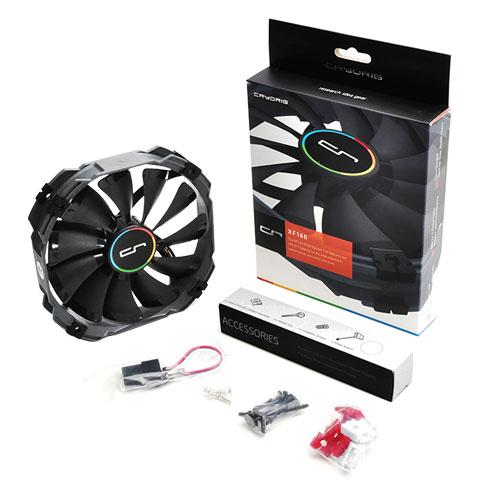 【新品未使用品】XF140 PCファン 1300rpm アクセサリー付き　4個 PC冷却ファン CRYORIG XF140 [140mmケースファン PWM対応 HPLN