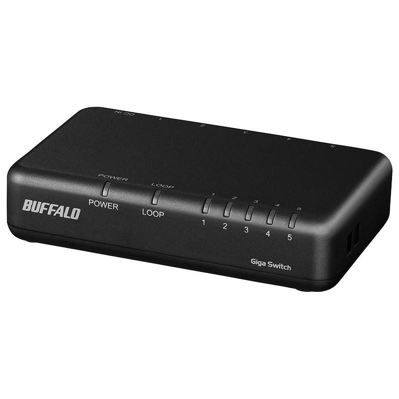BUFFALO（バッファロー） スイッチングハブ LSW6-GT-5EPL/BK [Giga 5P