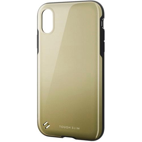 iPhoneケース エレコム PM-A18CTS2GD [iPhone XR用TOUGH SLIMケース/ゴールド]｜etrend-y