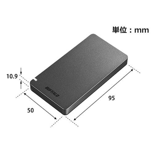 BUFFALO パソコン用ポータブルSSD SSD-PGU3/NL残り847GB BUFFALO（バッファロー） ポータブルSSD SSD-PGM480U3-B/N [ポータブル