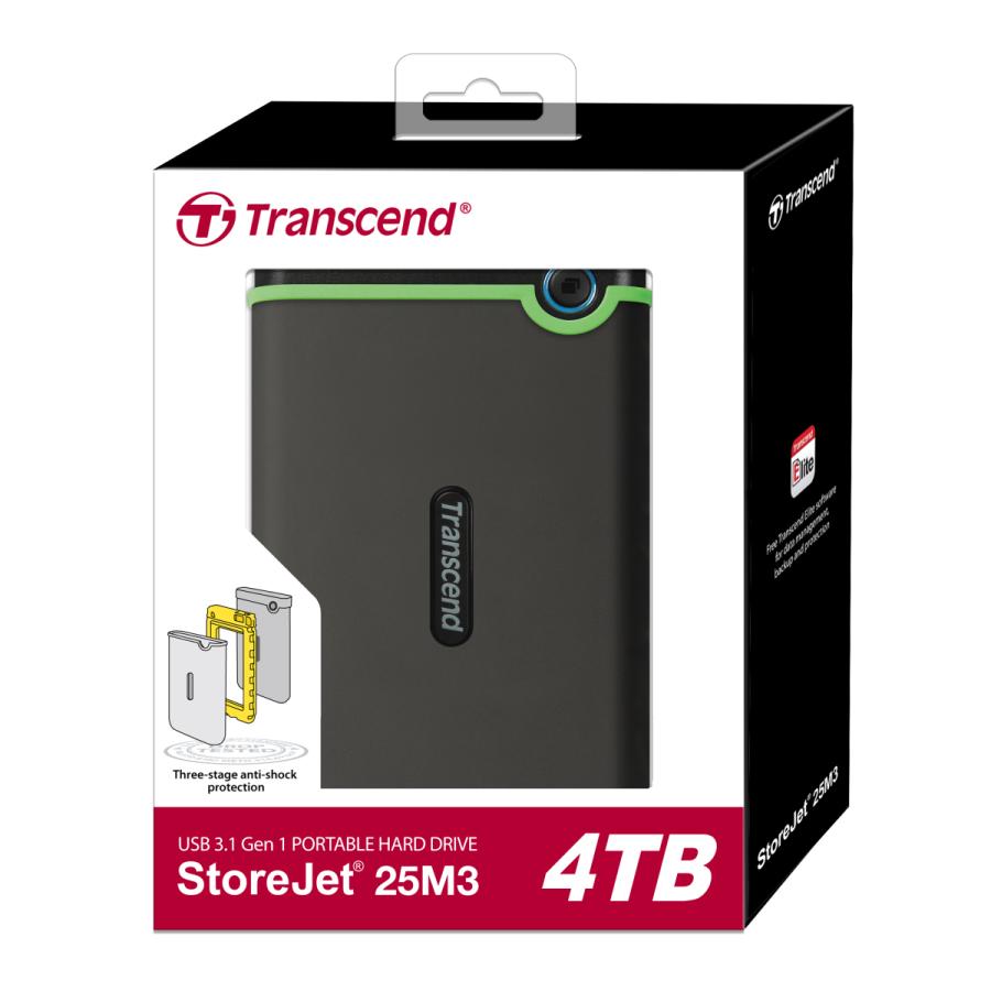Transcend（トランセンド） ポータブルHDD TS4TSJ25M3S [4TB