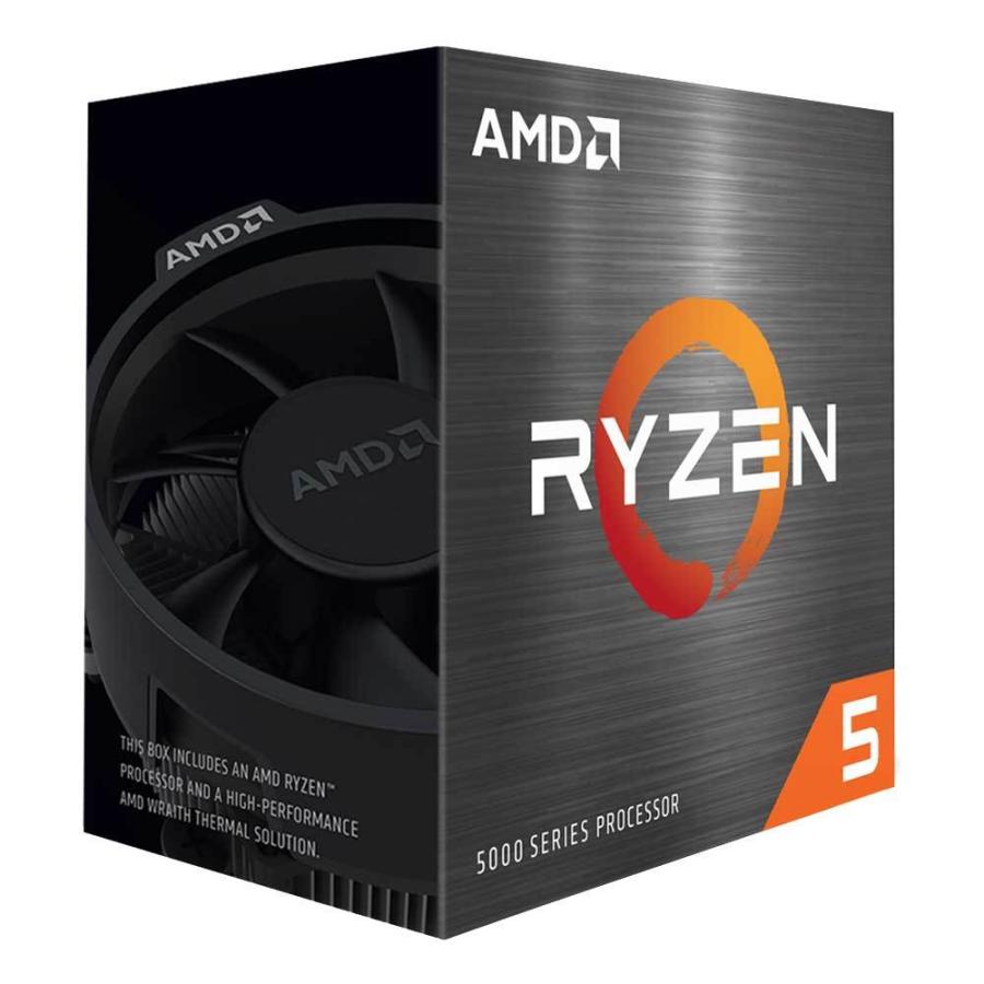 CPU AMD 100-100000065BOX [Ryzen 5 5600X (6コア/12スレッド、3.7GHz、TDP65W、AM4) BOX with Wraith Stealth]｜etrend-y