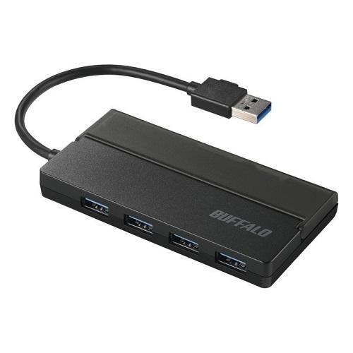 USBハブ バッファロー（サプライ） BSH4U130U3BK [USB3.0 バスパワーハブ 4ポート ケーブル収納 ブラック]｜etrend-y｜02