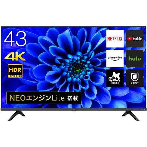 40インチ〜46インチ未満 Hisense 43E6G [43型4K液晶テレビ NEOエンジン 